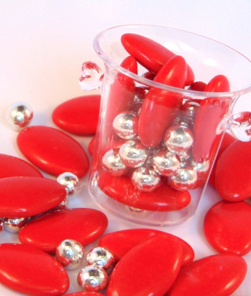 Dragées chocolat rouge